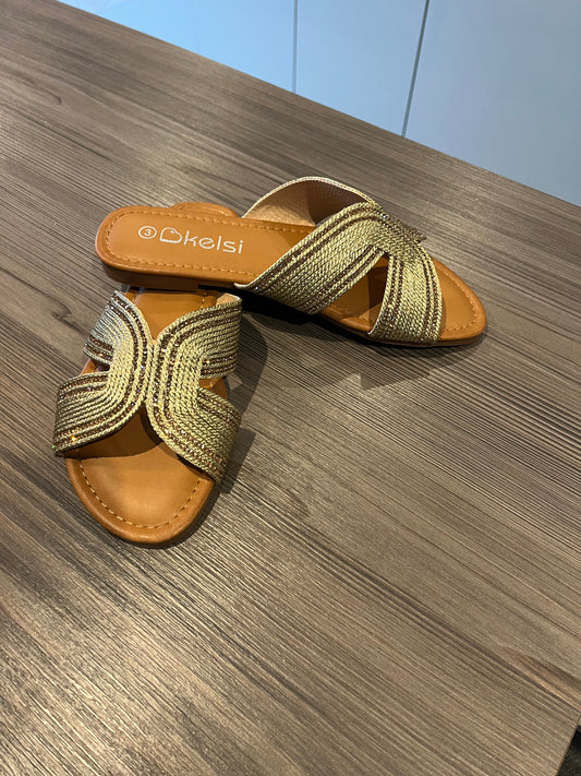 Kelsi Gold sandals