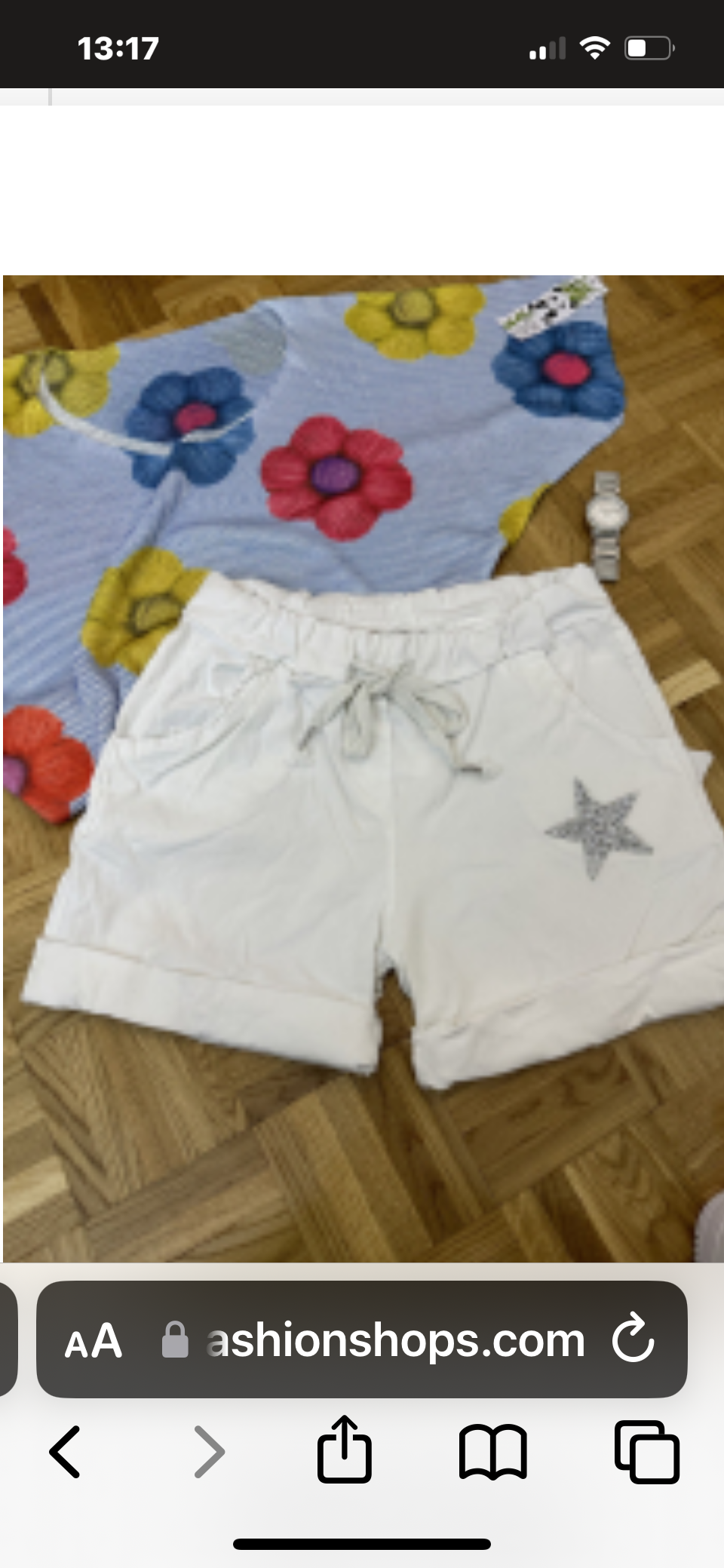 Crinkled Shorts Pocket  Star